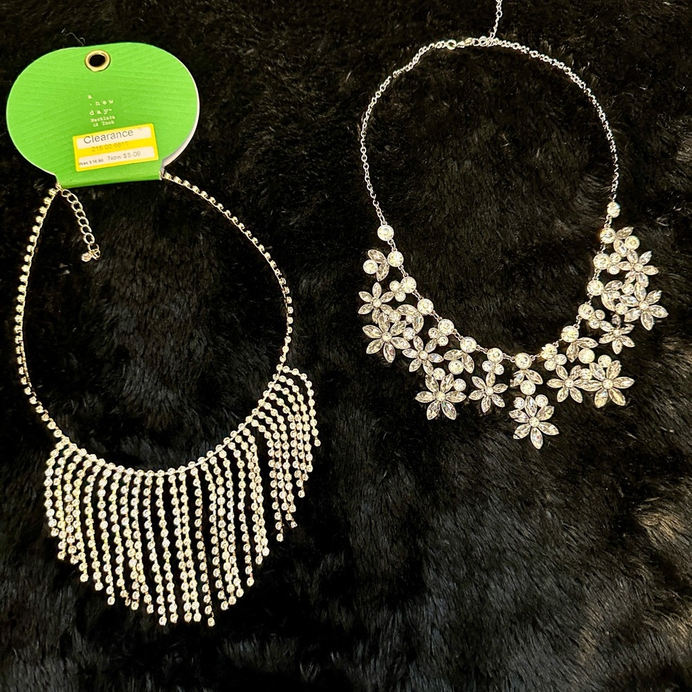 ‼️New Year’s Clearance‼️ Two Rhinestone Necklaces Both New
